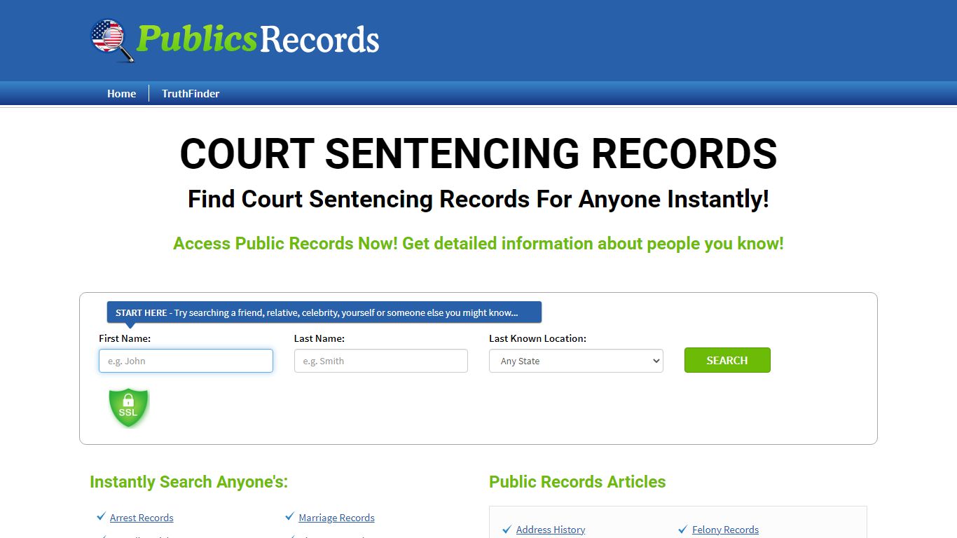 Find Court Sentencing Records For Anyone